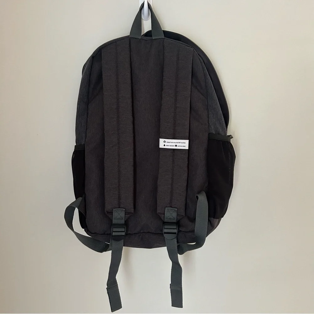 Solo New York Backpack Black And Charcoal‎ From Recycled Bottles 18”x12”
